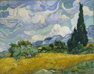 Wheat Field with Cypresses, 1889 (oil on canvas) Wheat Field with Cypresses, 1889 (oil on canvas)