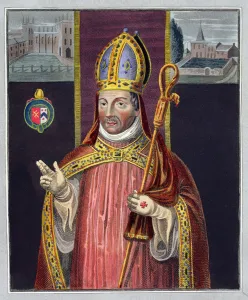 William of Wykeham (1325-1404) (colour litho) William of Wykeham (1325-1404) (colour litho)