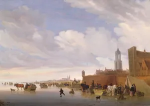 Winter scene near Utrecht, 1658 (oil on panel) Winter scene near Utrecht, 1658 (oil on panel)