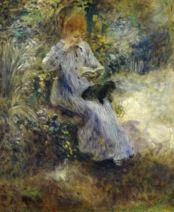 Woman and Black Dog; Femme au Chien Noir, 1874 (oil on canvas) Woman and Black Dog; Femme au Chien Noir, 1874 (oil on canvas)