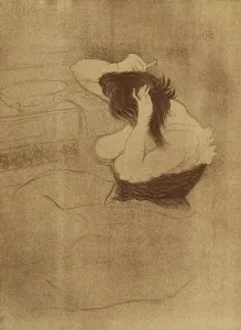 Woman Combing Her Hair - La Coiffure, Plate VII from Elles Woman Combing Her Hair - La Coiffure, Plate VII from Elles