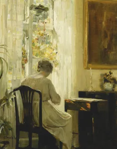 A Woman in an Interior, (oil on canvas laid on panel) A Woman in an Interior, (oil on canvas laid on panel)