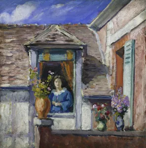Woman at the window; Femme a la Fenetre, (oil on canvas) Woman at the window; Femme a la Fenetre, (oil on canvas)