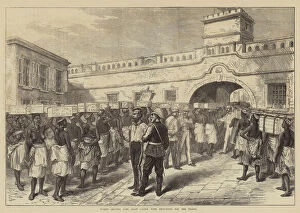 Cape Coast Collection: Women leaving Cape Coast Castle with Provisions for the Troops (engraving)