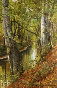 A Wooded River Landscape, 1893 (oil on canvas) A Wooded River Landscape, 1893 (oil on canvas)