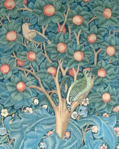 The Woodpecker Tapestry, detail of the woodpeckers, 1885 (tapestry) The Woodpecker Tapestry, detail of the woodpeckers, 1885 (tapestry)