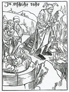Of them that wyllynge and knowyngly put them self in ieopardy and peryll, illustration Of them that wyllynge and knowyngly put them self in ieopardy and peryll, illustration