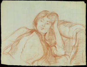 Young Girl Leaning on her Elbow, 1887 (red chalk on paper) Young Girl Leaning on her Elbow, 1887 (red chalk on paper)