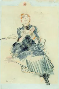 Young girl playing with a ball, 1886 (pastel on paper) Young girl playing with a ball, 1886 (pastel on paper)