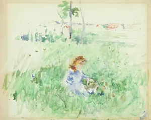 Young Girl Seated on the Lawn, 1882 (w/c on paper) Young Girl Seated on the Lawn, 1882 (w/c on paper)