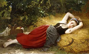 A Young Peasant Girl, Sleeping, 1874 (oil on canvas) A Young Peasant Girl, Sleeping, 1874 (oil on canvas)