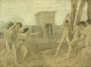 Young Spartan Girls Challenging Boys, c.1860 (oil on canvas) Young Spartan Girls Challenging Boys, c.1860 (oil on canvas)