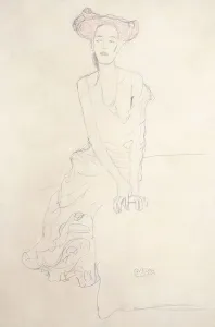 Young Woman, supporting herself with her Hands, 1908 (pencil on paper) Young Woman, supporting herself with her Hands, 1908 (pencil on paper)