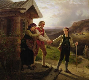Parting Collection: The youngest sons farewell, 1867 (oil on canvas)