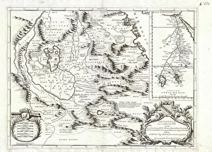 1690, Coronelli Map of Ethiopia, Abyssinia, and the Source of the Blue Nile, topography 1690, Coronelli Map of Ethiopia, Abyssinia, and the Source of the Blue Nile, topography
