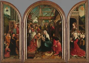 Adoration Magi Magi Triptych center panel Donor Adoration Magi Magi Triptych center panel Donor
