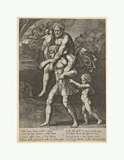 After Raphael Collection: Aeneas carrying Anchises shoulders Troy burns