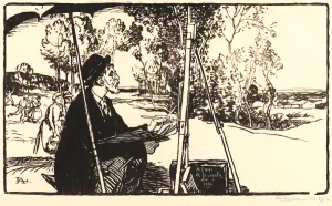 Auguste Louis Lepere (French, 1849 - 1918). The Landscape Painter (Le paysagiste), 1912 Auguste Louis Lepere (French, 1849 - 1918). The Landscape Painter (Le paysagiste), 1912