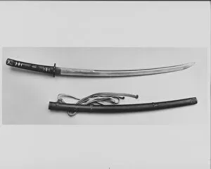 Sketches Collection: Blade Mounting Slung Sword Tachi blade 16th century