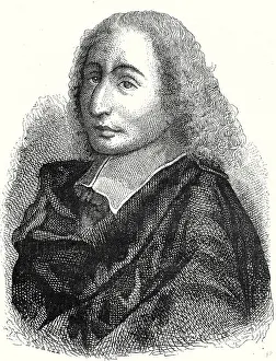Victorian Era Engravings Prints: Blaise Pascal