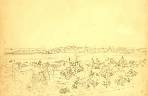 Boston, Charlestown & Bunker Hill as seen from the fort at Roxbury, 1828 by John Rubens Boston, Charlestown & Bunker Hill as seen from the fort at Roxbury, 1828 by John Rubens