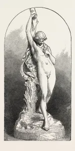 BOY AT A STREAM BY JOHN HENRY FOLEY, 1818-1874, 1851 engraving BOY AT A STREAM BY JOHN HENRY FOLEY, 1818-1874, 1851 engraving