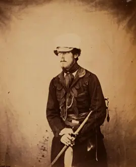 Grenadier Guards Prints: Captain Verschoyle, Grenadier Guards, Crimean War, 1853-1856, Roger Fenton historic