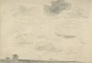 Hampstead Heath Landscape Prints: Cloud Study Hampstead Heath ca 1821 Graphite