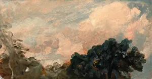 British Landscape Artwork Prints: Cloud Study with Trees, John Constable, 1776-1837, British