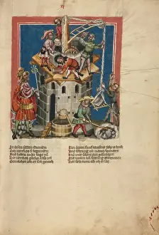 Tower Of Babel Illustration Prints: The Construction of the Tower of Babel
