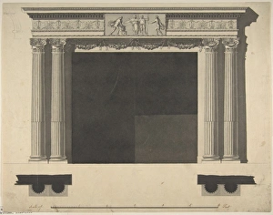Design Chimneypiece Ionic columns Frieze Cornice Design Chimneypiece Ionic columns Frieze Cornice