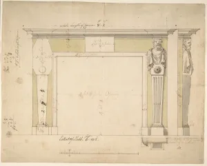 Design Chimneypiece recto Sketches Column Bases Design Chimneypiece recto Sketches Column Bases