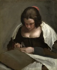 Diego VelAA¡zquez (Spanish, 1599 - 1660), The Needlewoman, c. 1640-1650, oil on canvas Diego VelAA¡zquez (Spanish, 1599 - 1660), The Needlewoman, c. 1640-1650, oil on canvas