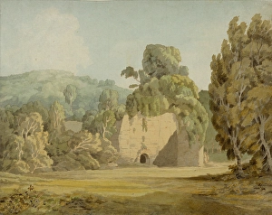 Drawings Prints, Drawing, Ivy Covered Ruin, Artist, Francis Towne, British, Isleworth Drawings Prints, Drawing, Ivy Covered Ruin, Artist, Francis Towne, British, Isleworth
