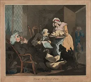 A humorous Print of a Tithe Pig