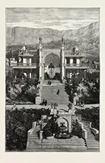 Alupka Collection: The Duke of Edinburgh in the Crimea: Alupka, Seat of Prince Woronzoff, 1873 Engraving