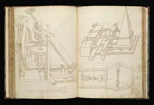 Print of Francesco di Giorgio's Mechanical Drawings