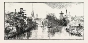 Derby: the Old Silk Mill Print (1891 Engraving)