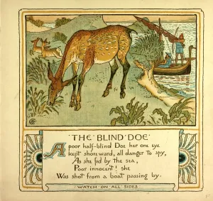 Vintage Book Cover Design Prints: The Blind Doe