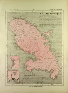 Martinique Map Prints: Map of Martinique