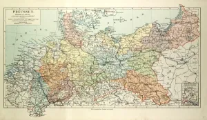 Engraved Historical Maps Prints: Map of Prussia