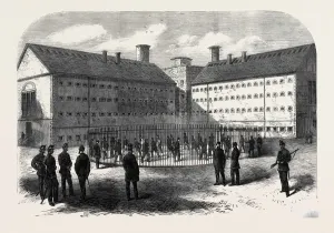 Framed Print : Mountjoy Prison Interior Print, 1866