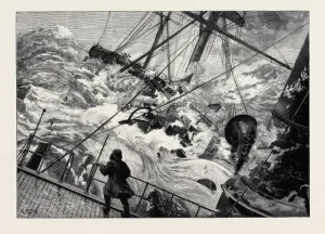 The Orient Line Steamer Chimborazo in a Gale, 1880 Print