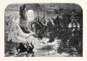 Print of a Scene with Figures, 1867 Engraving