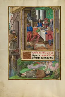 Medieval European Paintings Prints: The Feast of Dives