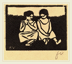 Felix Vallotton, Two Girls in Chemises (Deux fillettes en chemise), Swiss, 1865-1925 Felix Vallotton, Two Girls in Chemises (Deux fillettes en chemise), Swiss, 1865-1925