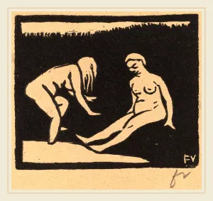 Felix Vallotton, Leaving the Water (La sortie du bain), Swiss, 1865-1925, 1893, woodcut Felix Vallotton, Leaving the Water (La sortie du bain), Swiss, 1865-1925, 1893, woodcut