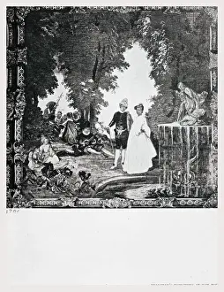 Period Costume Design Prints: Fountain