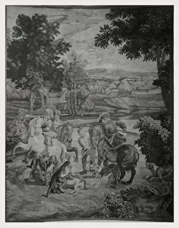 Horse And Rider Paintings Prints: Fox hunt