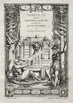 Thomas de Leu Frontispiece Print, 1866 Etching